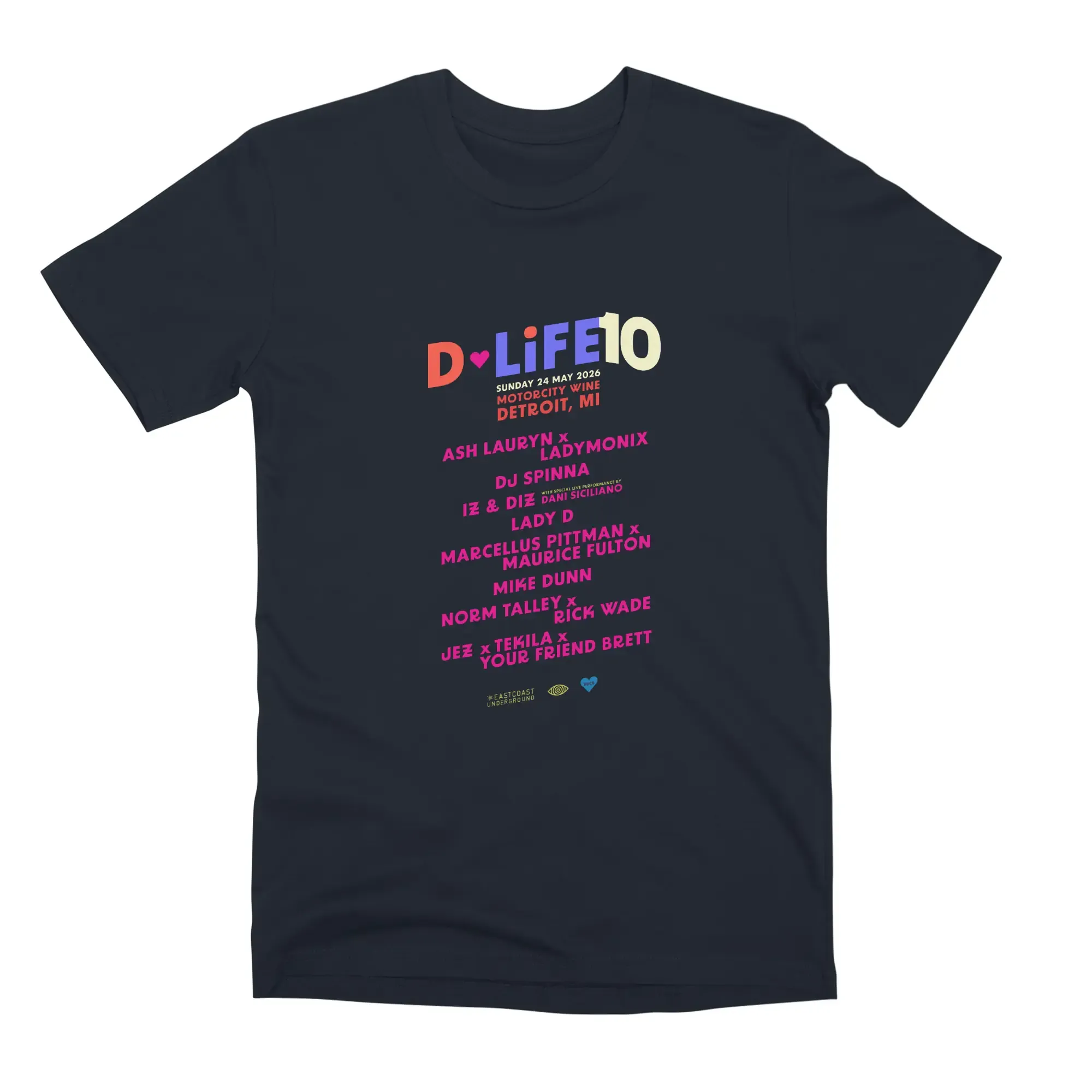 D-LiFE 10 (2026) Lineup Stacked T-Shirt