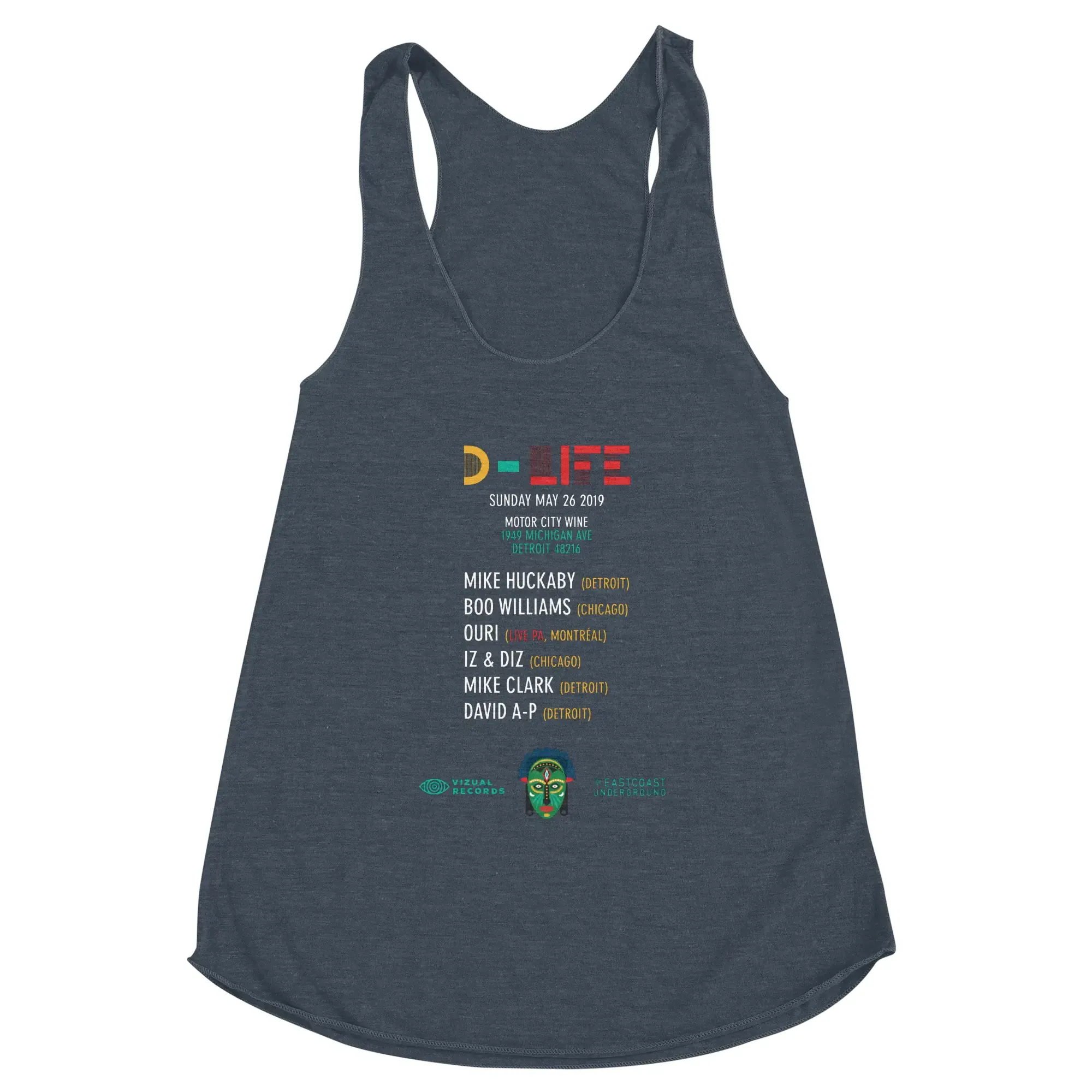 D-LiFE 2019 Lineup Triblend Racerback Tank