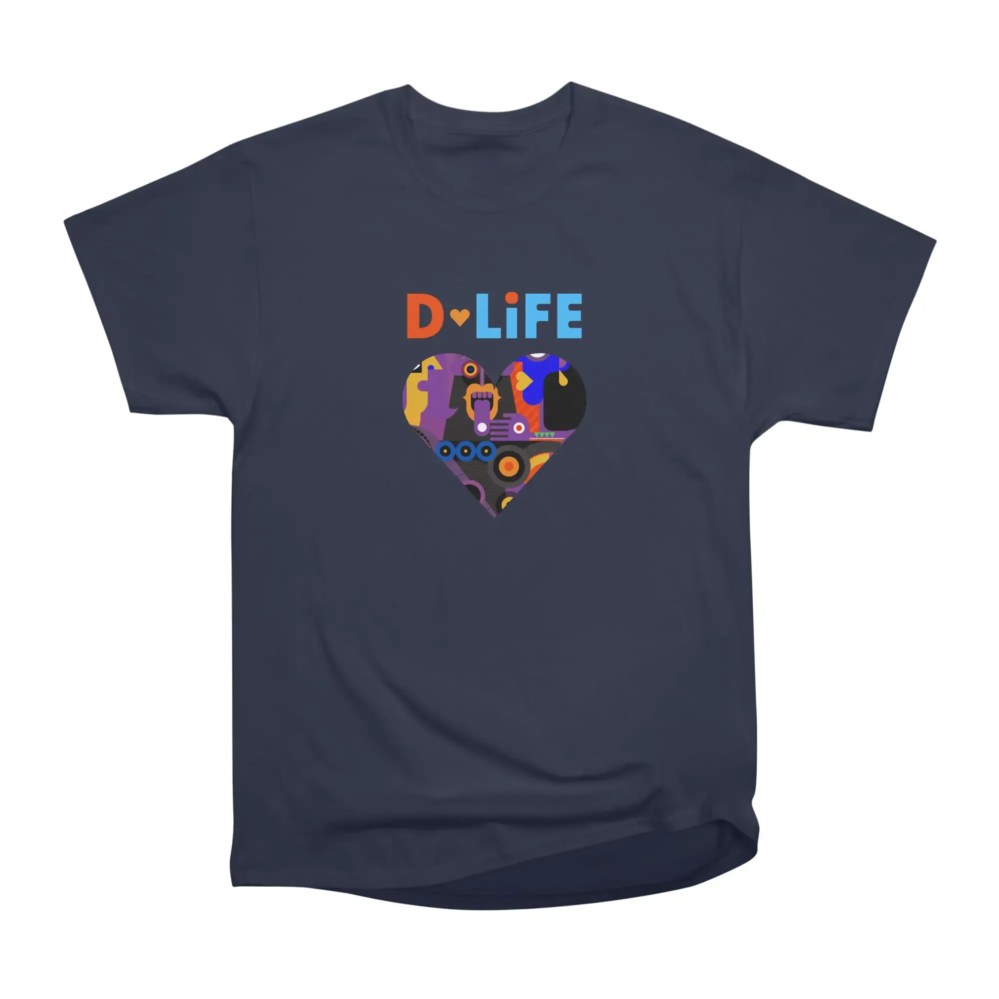 D-LiFE Orange Heart Classic T-Shirt